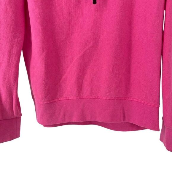 PINK Victorias Secret Cowl Neck Sweatshirt Hot Pink Size XS Fleece Lined Relaxed - Picture 4 of 6